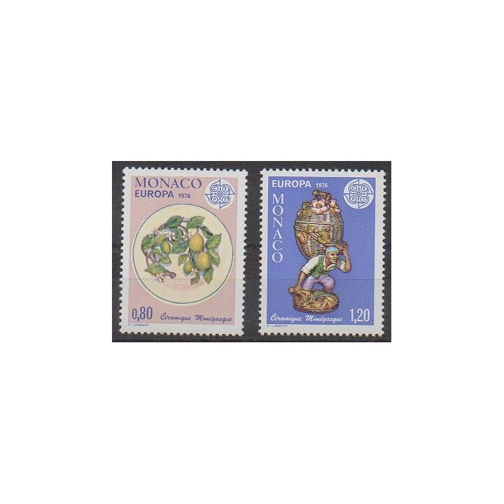 Buy this set of stamps of Monaco of the year 1976 (Nb 1062/1063).