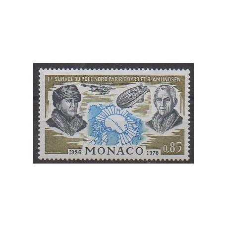 Monaco - 1976 - Nb 1070 - Planes - Hot-air balloons - Airships - Polar
