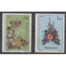 Monaco - 1976 - Nb 1076/1077 - Flowers
