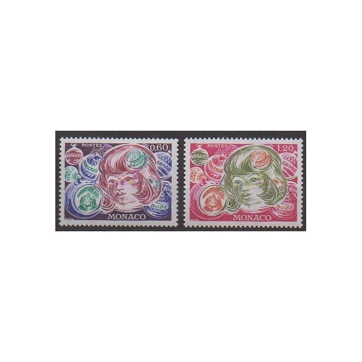 Acheter cette série de timbres de Monaco de l'année 1976 (No 1072/1073).
