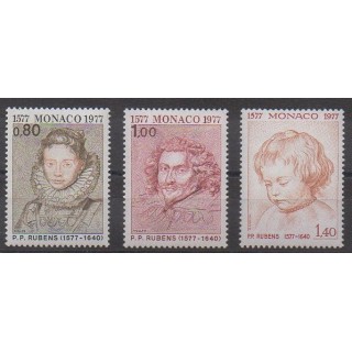 Acheter cette série de timbres de Monaco de l'année 1977 (No 1098/1100).