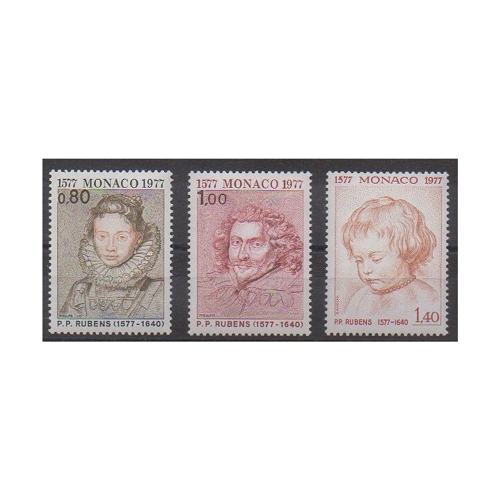 Acheter cette série de timbres de Monaco de l'année 1977 (No 1098/1100).