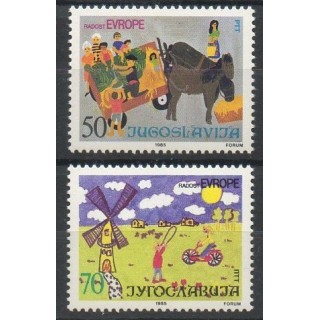 Timbres - Thème dessins d'enfants - Yougoslavie - 1985- No 2005/2006