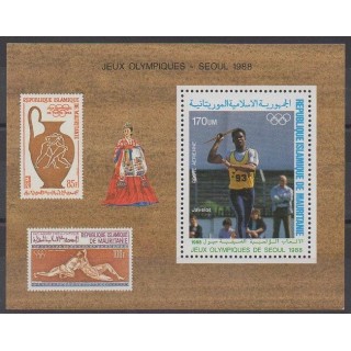 Acheter ce bloc-feuillet de Mauritanie de l'année 1988 (No BF54).