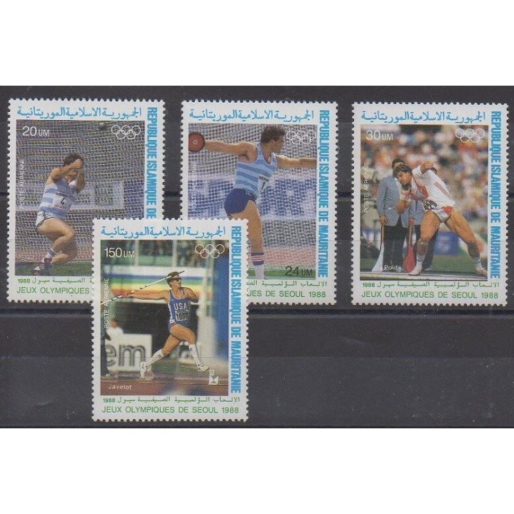 Acheter ces timbres de Mauritanie de l'année 1988 (No PA259/PA262).