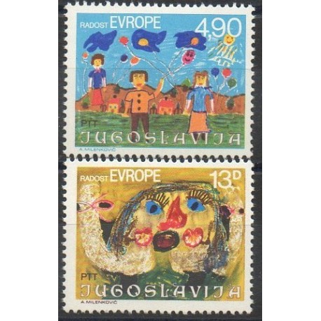Yugoslavia - 1980- Nb 1740/1741 - Children's drawings - Europe