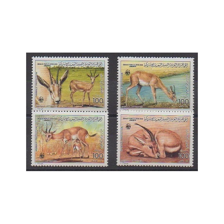 Acheter cette série de timbres de Libye de l'année 1987 (No 1740/1743).
