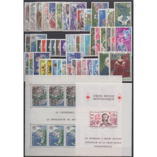 Acheter les timbres et les 2 blocs-feuillets de Monaco  de l'année 1978 (No 1125/1174 - BF14/BF15).
