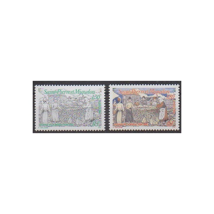 Acheter cette série de timbres de Saint-Pierre et Miquelon de l'année 1994 (No 595/596).