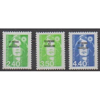 Acheter cette série de timbres de Saint-Pierre et Miquelon de l'année 1993 (No 587/589).
