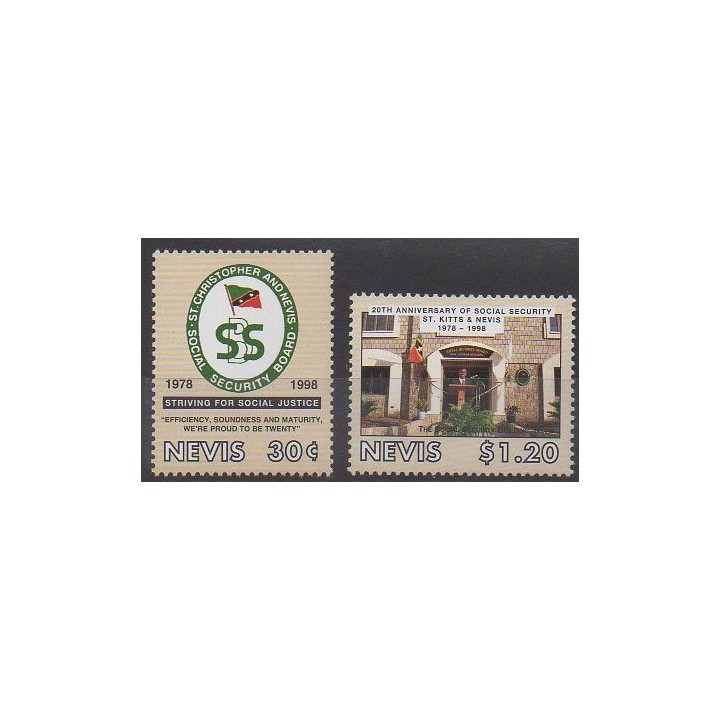 Acheter cette série de timbres de l'île de Nevis de l'année 1998 (No 1091/1092).