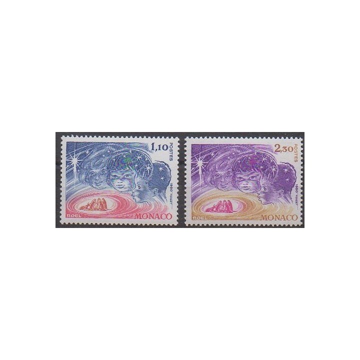 Acheter cette série de timbres de Monaco de l'année 1980 (No 1249/1250).