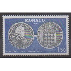 Monaco - 1980 - No 1231 - Monnaies, billets ou médailles