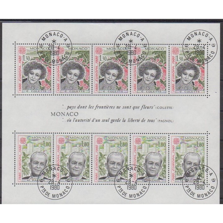 Acheter ce bloc-feuillet de Monaco de l'année 1980 (No BF18). - Oblitéré
