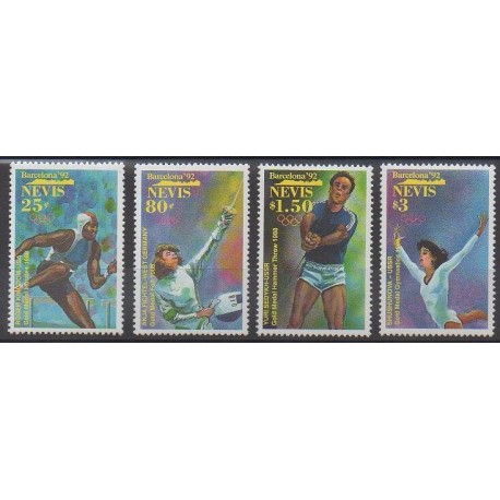 Nevis - 1992 - No 630/633 - Jeux Olympiques d'été
