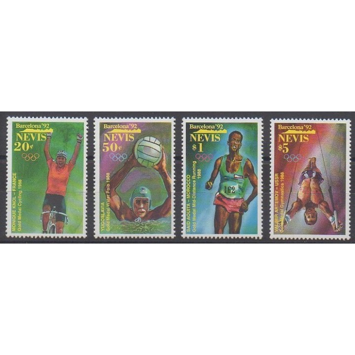 Acheter cette série de timbres de l'île de Nevis de l'année 1992 (No 638/641).