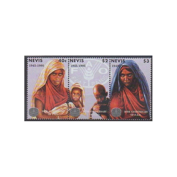 Acheter cette série de timbres de l'île de Nevis de l'année 1995 (No 886/888).