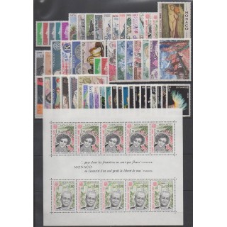 Acheter les timbres et le bloc-feuillet de Monaco  de l'année 1980 (No 1209/1263 - BF18).