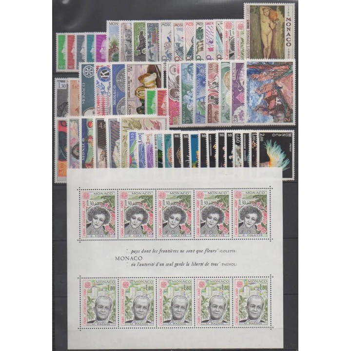 Acheter les timbres et le bloc-feuillet de Monaco  de l'année 1980 (No 1209/1263 - BF18).