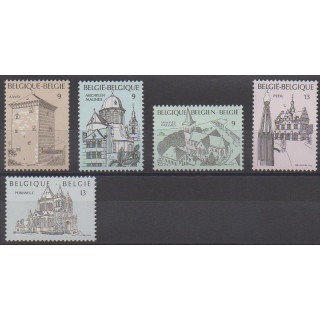 Acheter cette série de timbres de Belgique de l'année 1988 (No 2288/2292).