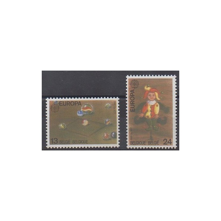 Buy this set of stamps of Belgium of the year 1989 (Nb 2323/2324).