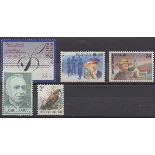 Buy this set of stamps of Belgium of the year 1989 (Nb 2344/2348).