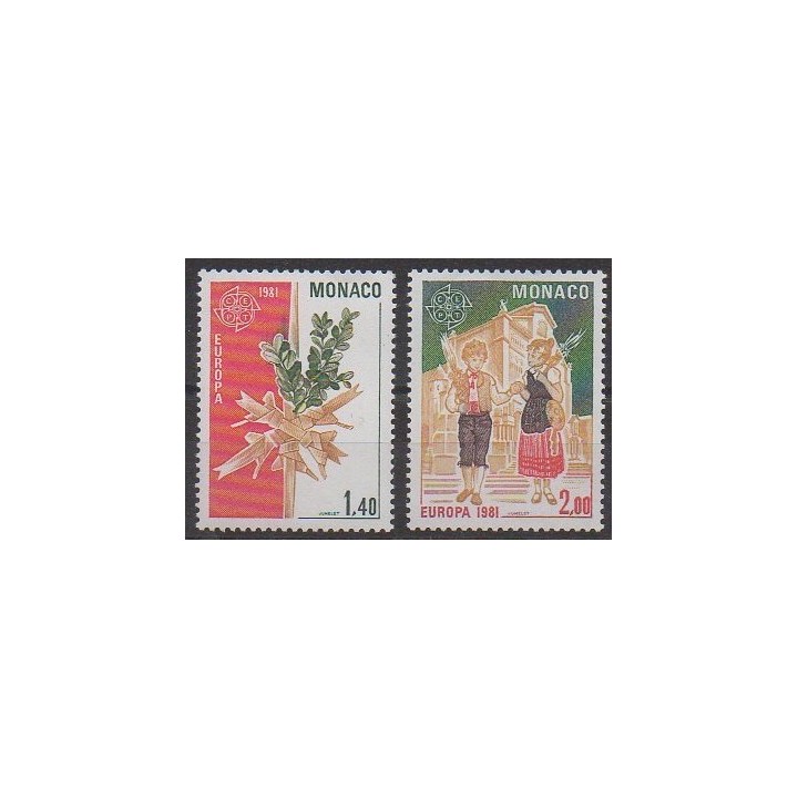 Buy this set of stamps of Monaco of the year 1981 (Nb 1273/1274).