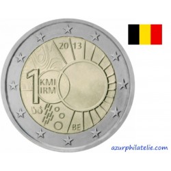 2 euro commémorative - Belgique - 2013 - 100 ans de l'institut météorologique (IRM)