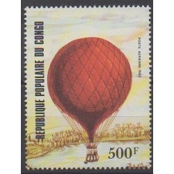 Congo (Republic of) - 1983 - Nb Timbre du BF34 - Hot-air balloons - Airships