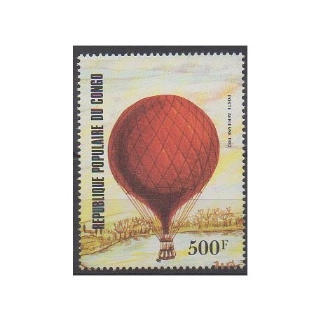 Congo (Republic of) - 1983 - Nb Timbre du BF34 - Hot-air balloons - Airships