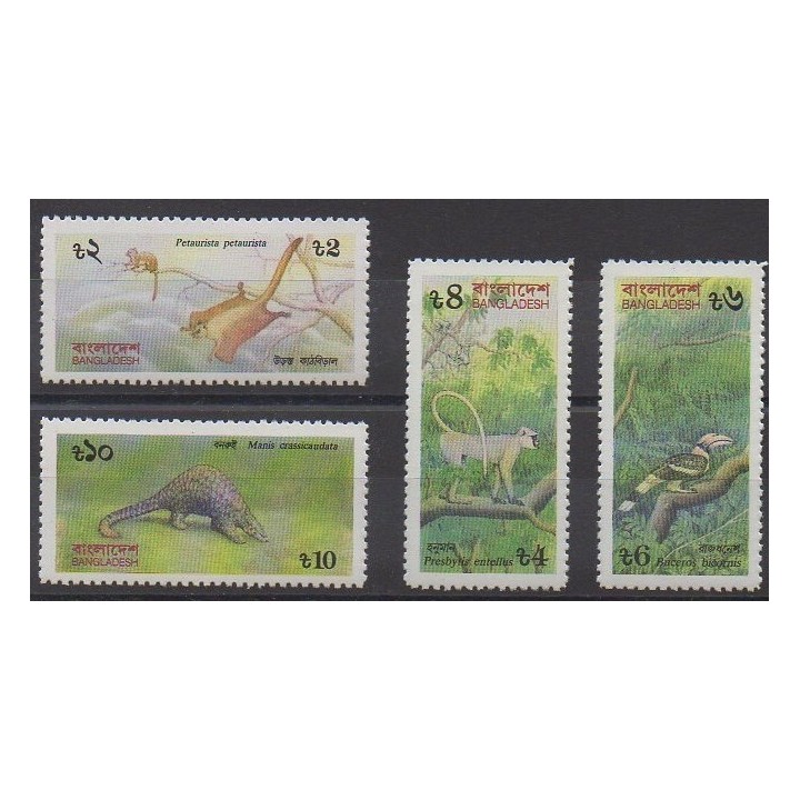 Buy this set of stamps of Bangladesh of the year 1991 (Nb 343/346).