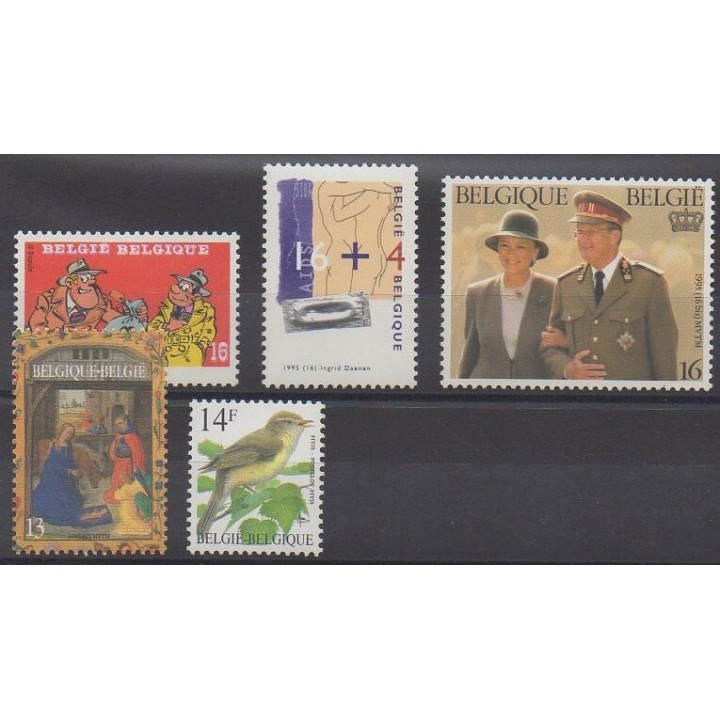 Buy this set of stamps of Belgium of the year 1995 (Nb 2619/2623).