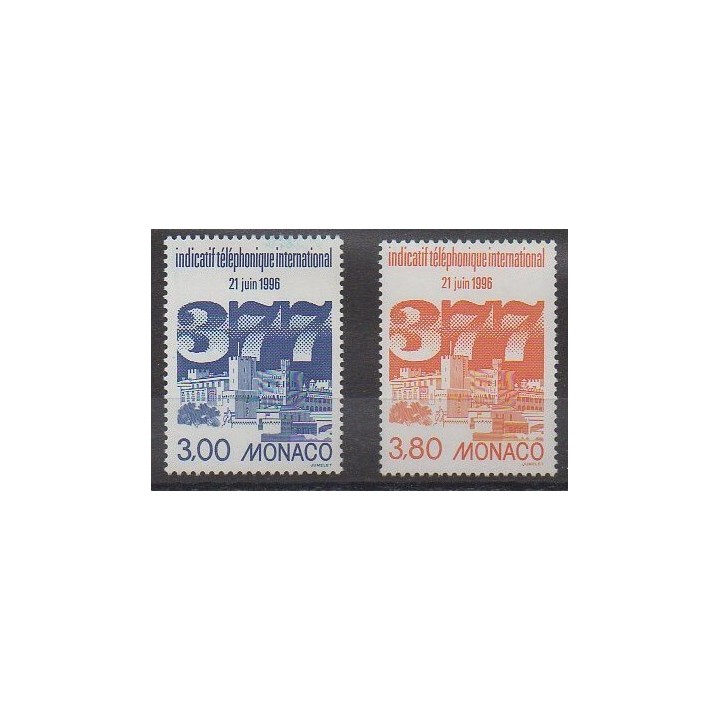 Acheter cette série de timbres de Monaco de l'année 1996 (No 2049/2050).