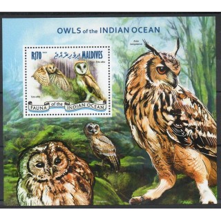 Timbres - Thème rapaces nocturnes - Maldives - 2014- No BF 678