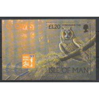 Timbres - Thème rapaces nocturnes - Man (Ile de) - 1997- No BF 31
