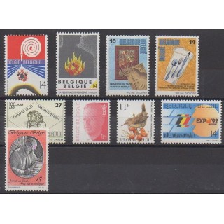 Buy this set of stamps of Belgium of the year 1992 (Nb 2443/2451).