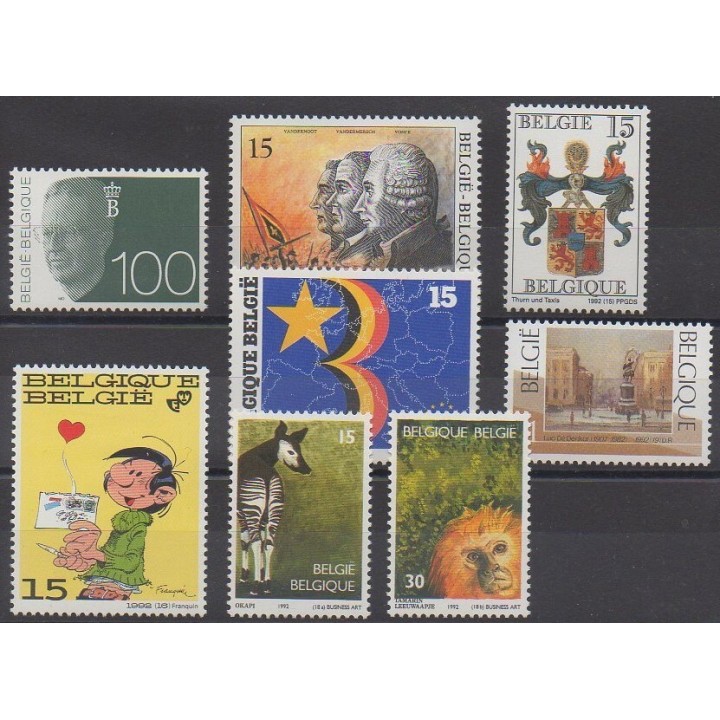 Buy this set of stamps of Belgium of the year 1992 (Nb 2481/2488).