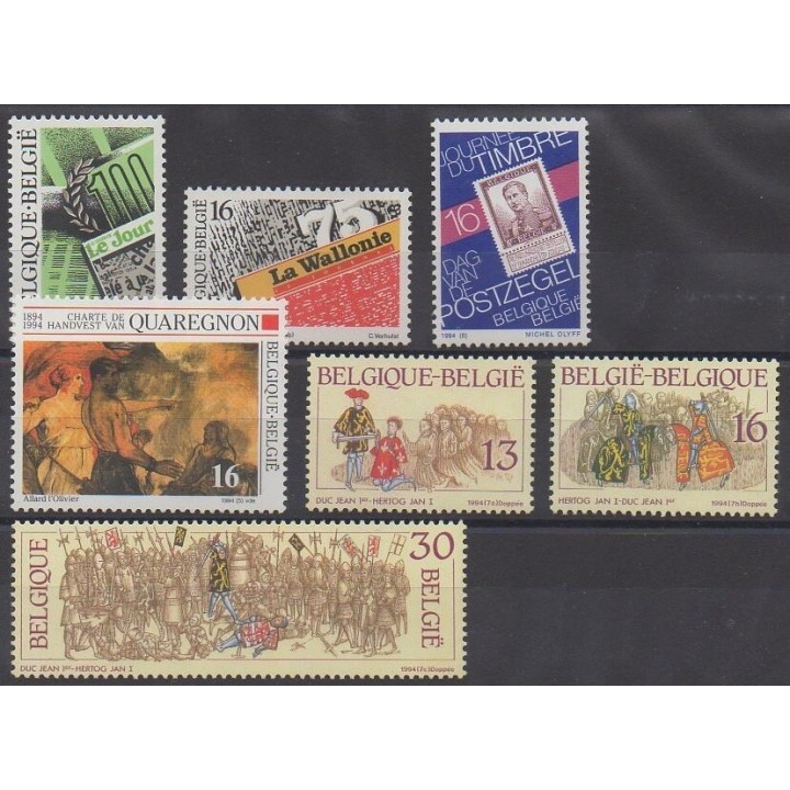 Buy this set of stamps of Belgium of the year 1994 (Nb 2544/2550).