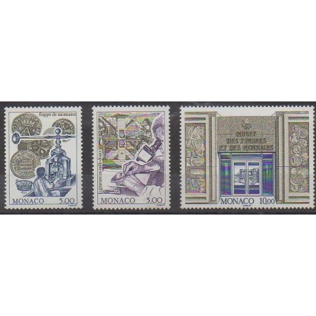 Monaco - 1996 - No 2060/2062 - Monnaies, billets ou médailles - Philatélie