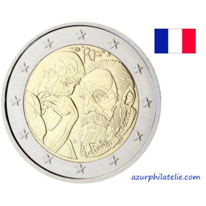 2 Euros France 2017 100ème Anniversaire De La Mort Dauguste Rodin