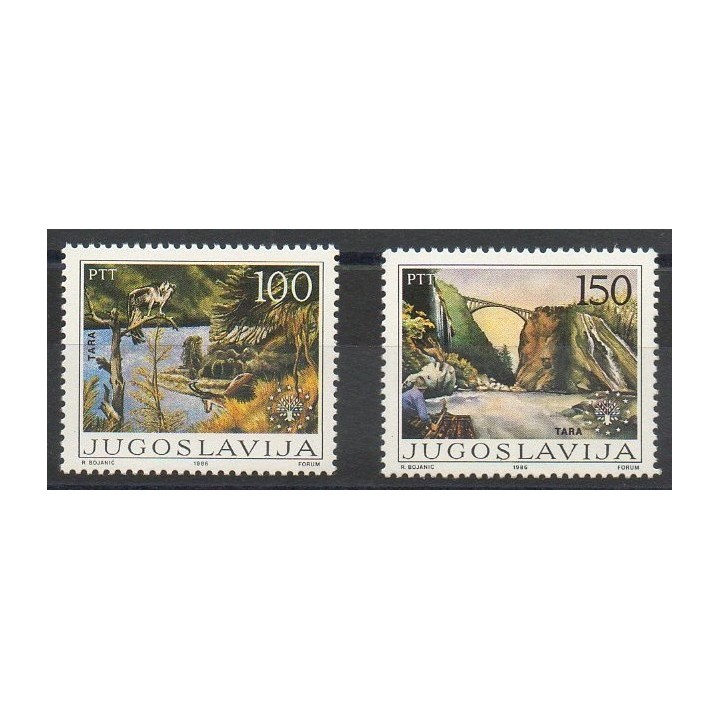 Timbres - Thème environnement - Yougoslavie - 1986- No 2026/2027