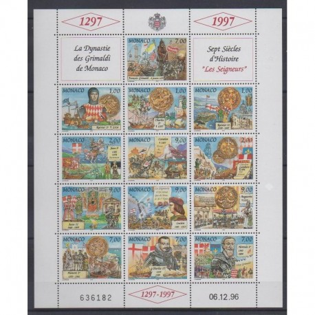 Monaco - 1997 - Nb 2089/2101 - Various Historics Themes