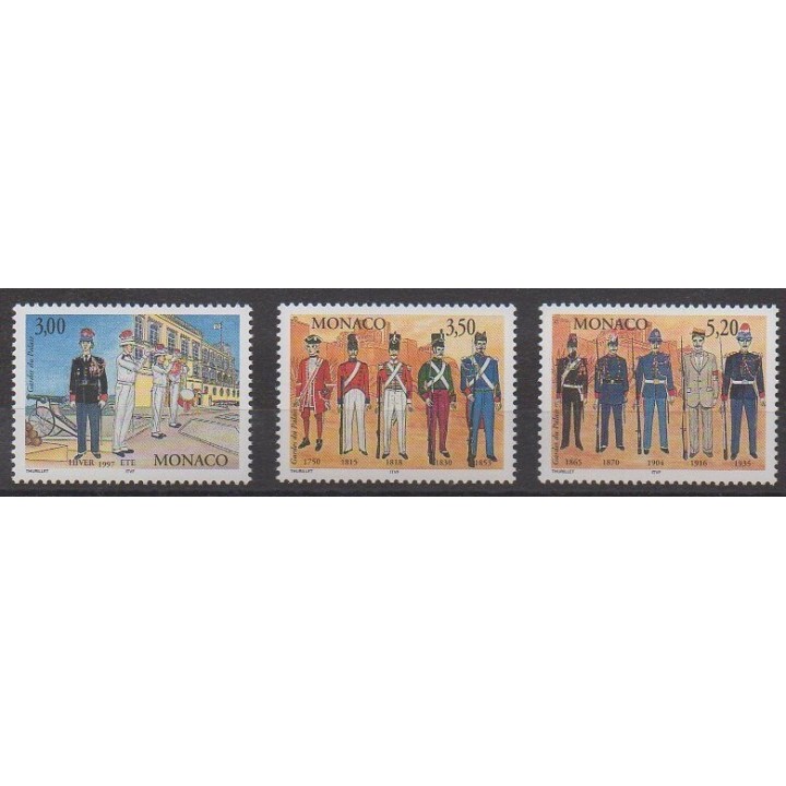 Acheter cette série de timbres de Monaco de l'année 1997 (No 2107/2109).
