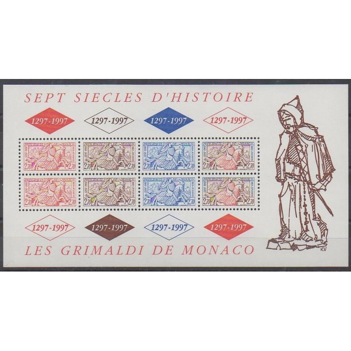 Buy this souvenir sheet  of Monaco of the year 1997 (Nb BF75).