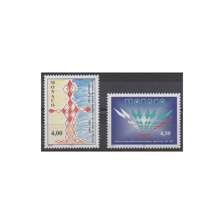 Acheter cette série de timbres de Monaco de l'année 1997 (No 2140/2141).