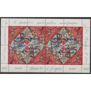 Acheter cette série de timbres et ces 2 blocs feuillets de Monaco de l'année 1997 (No F2142/F2143). - Oblitéré