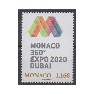 Buy this stamp of Monaco of the year 2020 (Expo Dubaï).