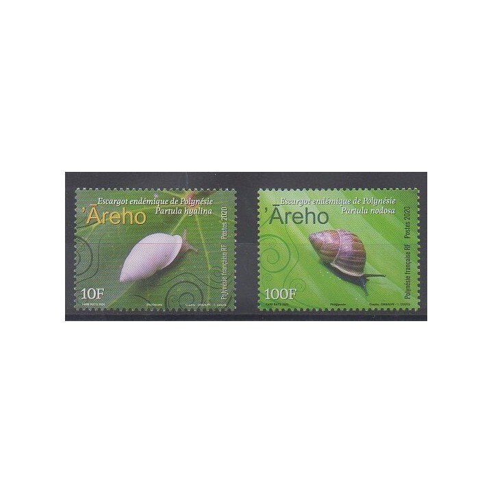 Acheter ce timbre de Polynésie de l'année 2020 (Escargots).