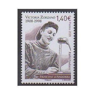 Acheter ce timbre d'Andorre français de l'année 2020 (Victoria Zorzano).