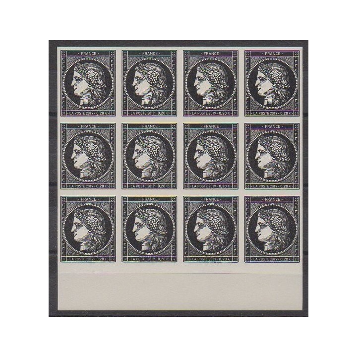 Acheter ce timbre de France de l'année 2019 (No 5305A bloc de 12 timbres).